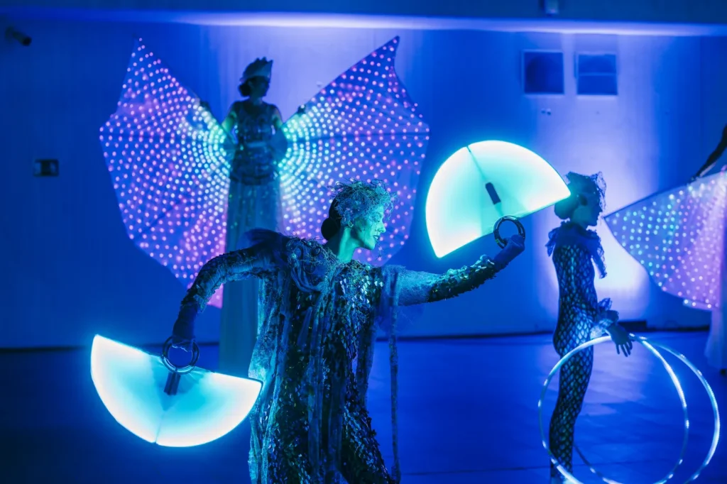 espectaculo luminoso terraza artistas led eventos